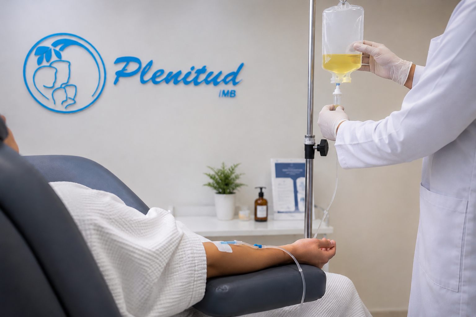 Sesión de sueroterapia en Plenitud IMB